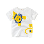 2-8Y Cartoon Print Baby Boys Dinosaur T Shirt