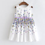 Summer Brand New Girls Dress Flowers Lace Silk