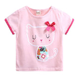 Cartoon Girls Short Sleeve T Shirt