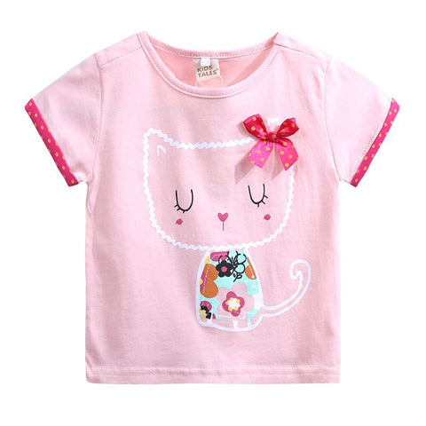 Cartoon Girls Short Sleeve T Shirt