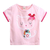 Cartoon Girls Short Sleeve T Shirt