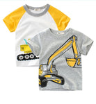 2-8Y Cartoon Print Baby Boys T-Shirt For Summer