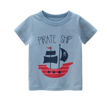2-8Y Cartoon Print Baby Boys T-Shirt For Summer