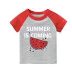 2-8Y Cartoon Print Baby Boys T-Shirt For Summer