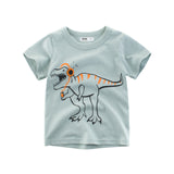 2-8Y Cartoon Print Baby Boys T-Shirt For Summer