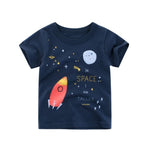 2-8Y Cartoon Print Baby Boys T-Shirt For Summer