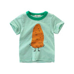 2-8Years Cartoon Print Baby Boys Shorts T Shirt