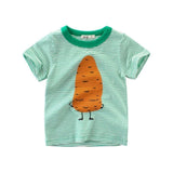 2-8Years Cartoon Print Baby Boys Shorts T Shirt