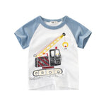 2-8Years Cartoon Print Baby Boys Shorts T Shirt