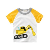 2-8Years Cartoon Print Baby Boys Shorts T Shirt