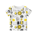 2-8Years Cartoon Print Baby Boys Shorts T Shirt
