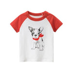 2-8Years Cartoon Print Baby Boys Shorts T Shirt