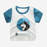 2-8Years Cartoon Print Baby Boys Shorts T Shirt