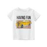 2-8Y Cartoon Print Baby Boys T-Shirt For Summer