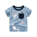 2-8Y Cartoon Print Baby Boys T-Shirt For Summer