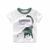 2-8Y Cartoon Print Baby Boys Dinosaur T Shirt