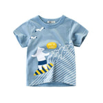 2-8Y Cartoon Print Baby Boys Dinosaur T Shirt