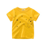 2-8Y Cartoon Print Baby Boys Dinosaur T Shirt