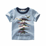 2-8Y Cartoon Print Baby Boys Dinosaur T Shirt