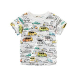 2-8Y Cartoon Print Baby Boys Dinosaur T Shirt