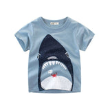 2-8Y Cartoon Print Baby Boys Dinosaur T Shirt