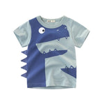 2-8Y Cartoon Print Baby Boys Dinosaur T Shirt