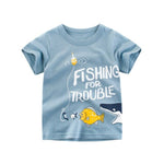 2-8Y Cartoon Print Baby Boys T-Shirt For Summer
