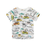 2-8Y Cartoon Print Baby Boys T-Shirt For Summer